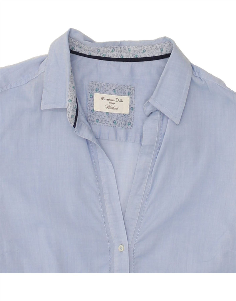 MASSIMO DUTTI Womens Shirt EU 36 XS Blue | Vintage Massimo Dutti | Thrift | Second-Hand Massimo Dutti | Used Clothing | Messina Hembry 