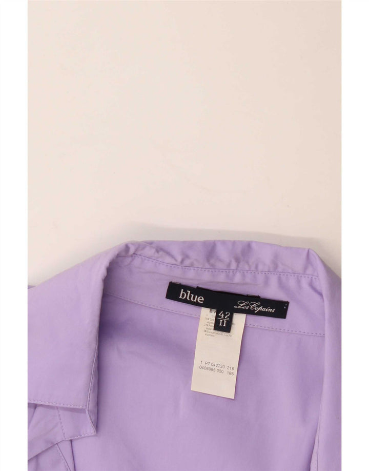 Les Copains Womens Pullover Shirt IT 42 Medium Purple Cotton