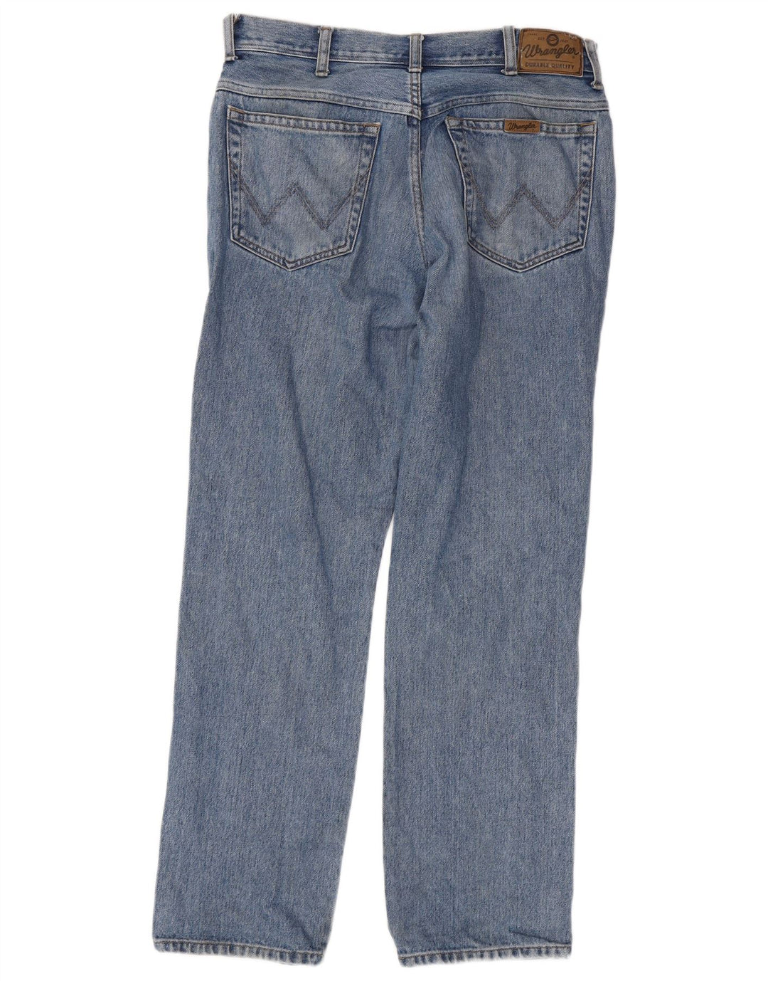 Wrangler Mens Regular Fit Straight Jeans W34 L32 Blue Cotton