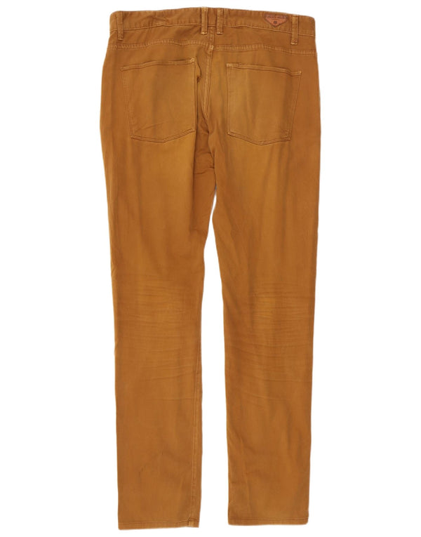 Zara Mens Slim Casual Trousers EU 46 XL W36 L34 Brown Cotton