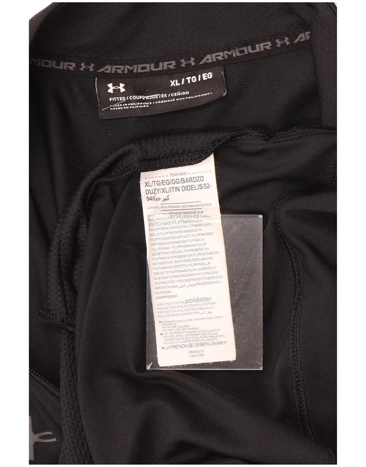 Under Armour Mens Fitted Tracksuit Top Jacket XL Black Polyester
