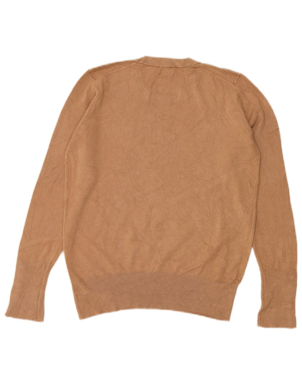 Zara Womens Crew Neck Jumper Sweater UK 12 Medium Brown
