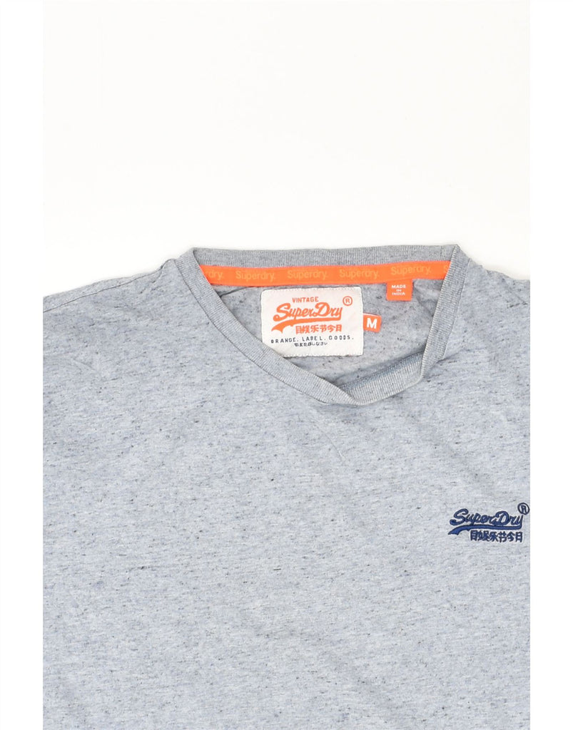 SUPERDRY Mens T-Shirt Top Medium Blue Flecked Cotton | Vintage Superdry | Thrift | Second-Hand Superdry | Used Clothing | Messina Hembry 