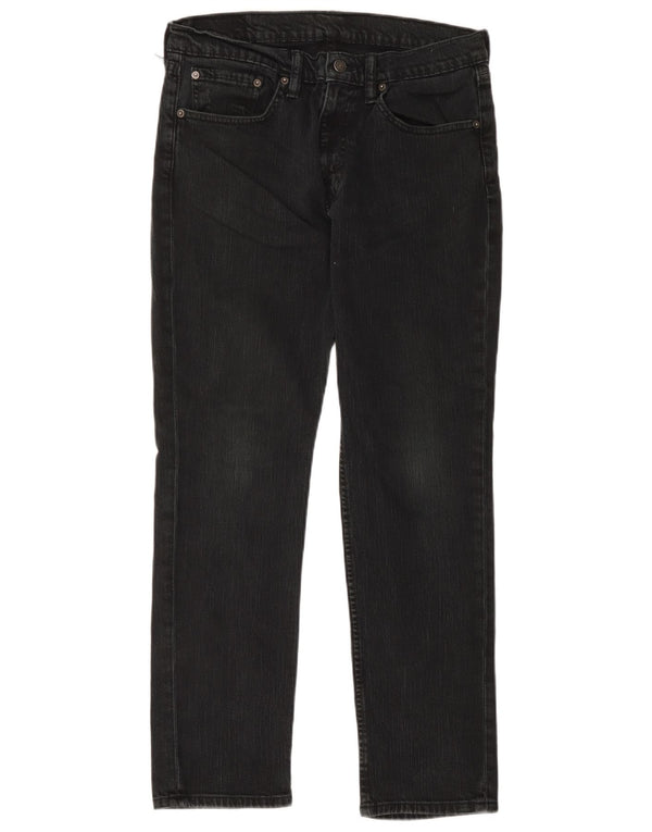 Levi's Mens Straight Jeans W34 L30 Black Cotton