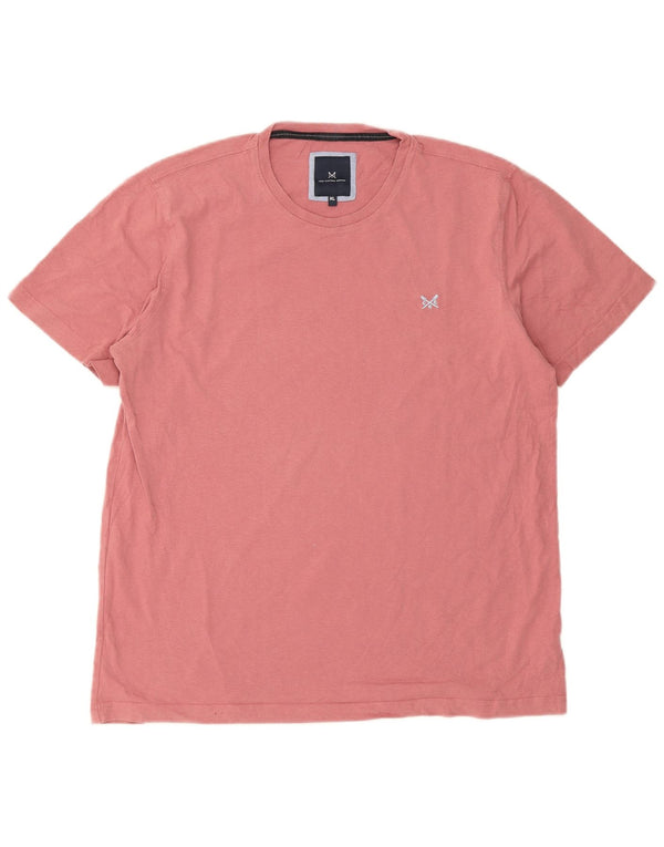 Crew Clothing Mens T-Shirt Top XL Pink Cotton