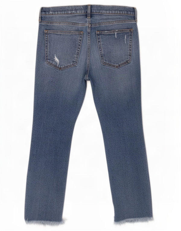 Gap Womens Distressed Cropped Jeans W28 L24 Blue Cotton