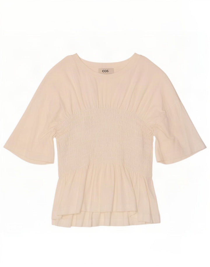 Cos Womens Blouse Top UK 14 Large White Cotton