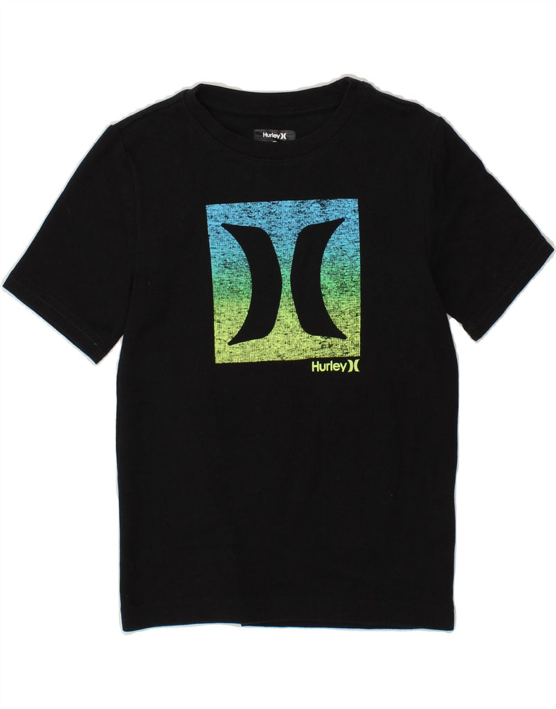 HURLEY Boys Graphic T-Shirt Top 7-8 Years Black Cotton Vintage Hurley and Second-Hand Hurley from Messina Hembry 