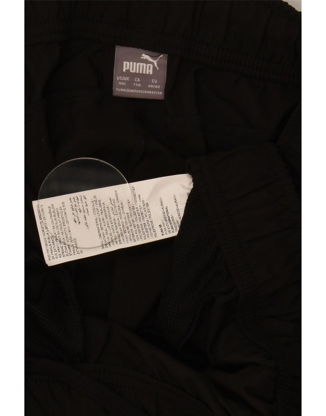 PUMA Mens Tracksuit Trousers Joggers 2XL  Black Polyester
