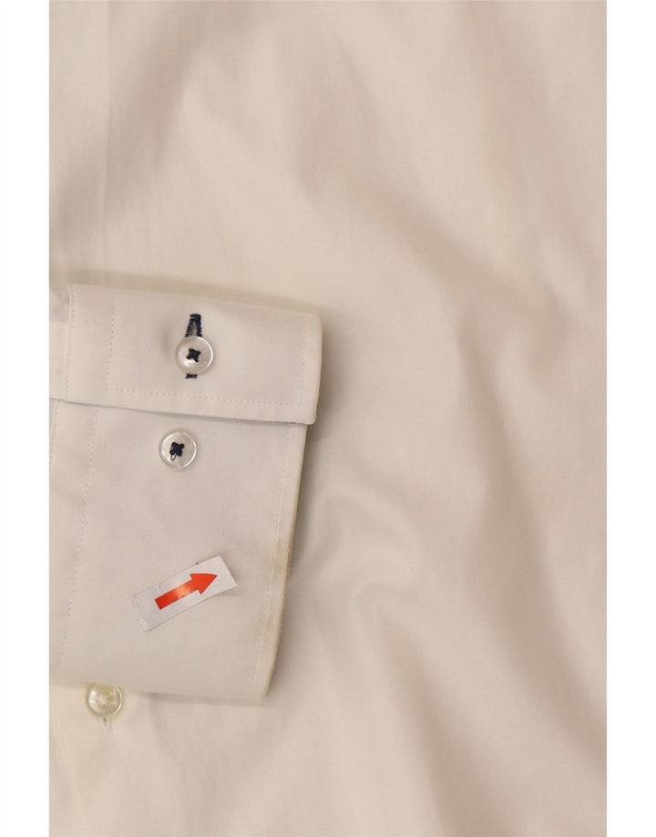Hugo Boss Mens Slim Fit Shirt Size 44 17 1/2 XL White Cotton