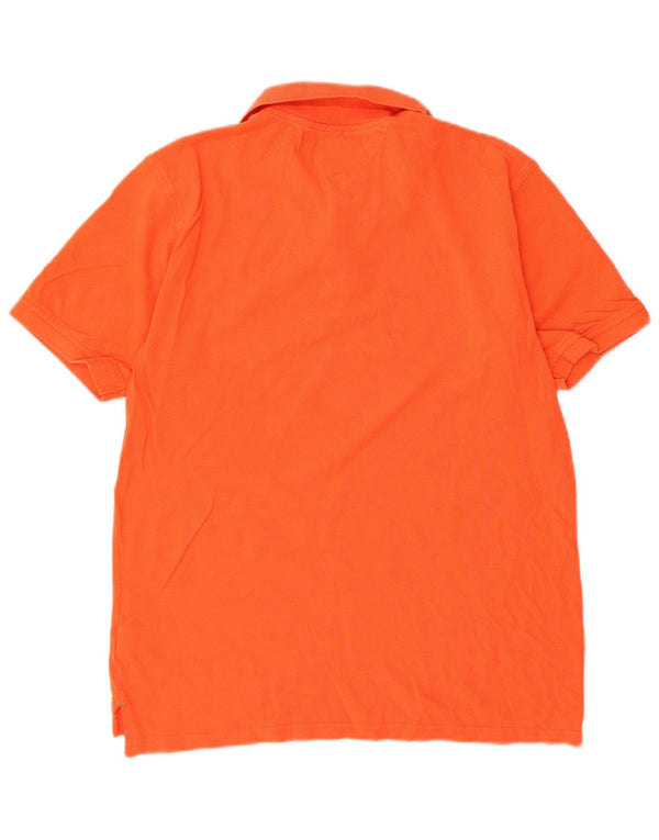Tommy Hilfiger Boys Polo Shirt 15-16 Years Large Orange Cotton