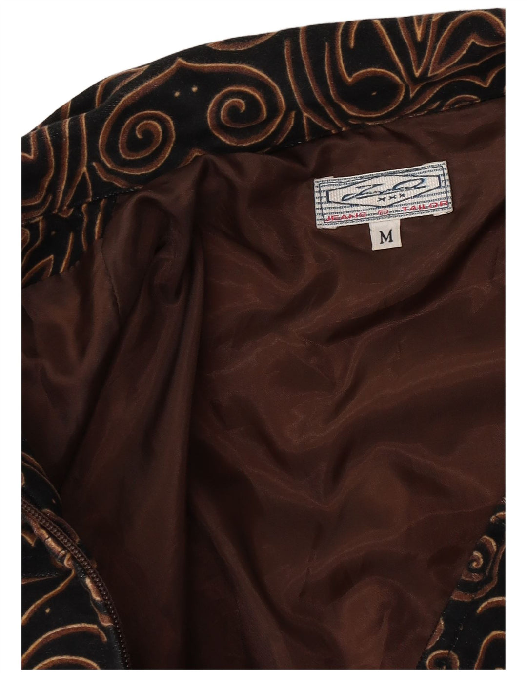 Vintage Womens Utility Jacket UK 14 Medium Black Paisley