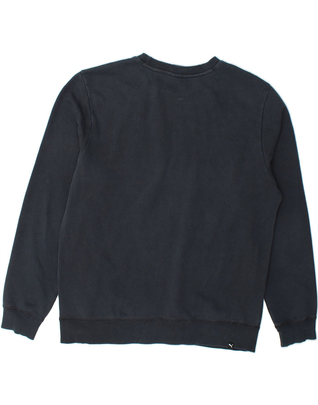 PUMA Mens Graphic Sweatshirt Jumper Large Navy Blue Vintage Puma and Second-Hand Puma from Messina Hembry 
