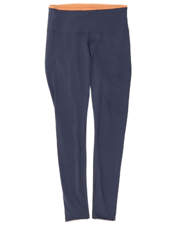 PUMA Womens Graphic Leggings UK 4 XS Navy Blue
