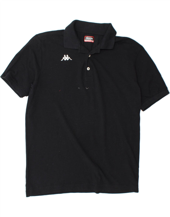 KAPPA Mens Polo Shirt XL Black Cotton Vintage Kappa and Second-Hand Kappa from Messina Hembry 