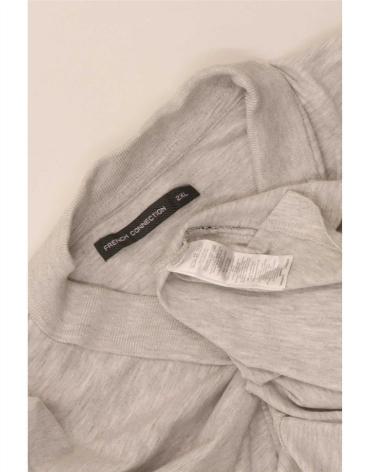 French Connection Mens Polo Shirt 2XL Grey Cotton