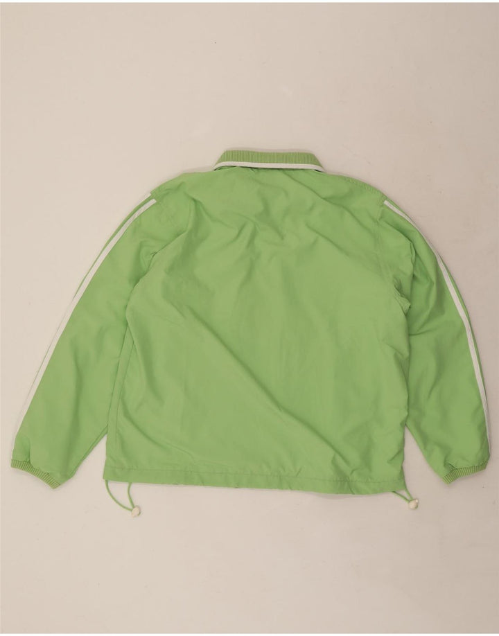Adidas Womens Tracksuit Top Jacket UK 14 Large Green Polyester
