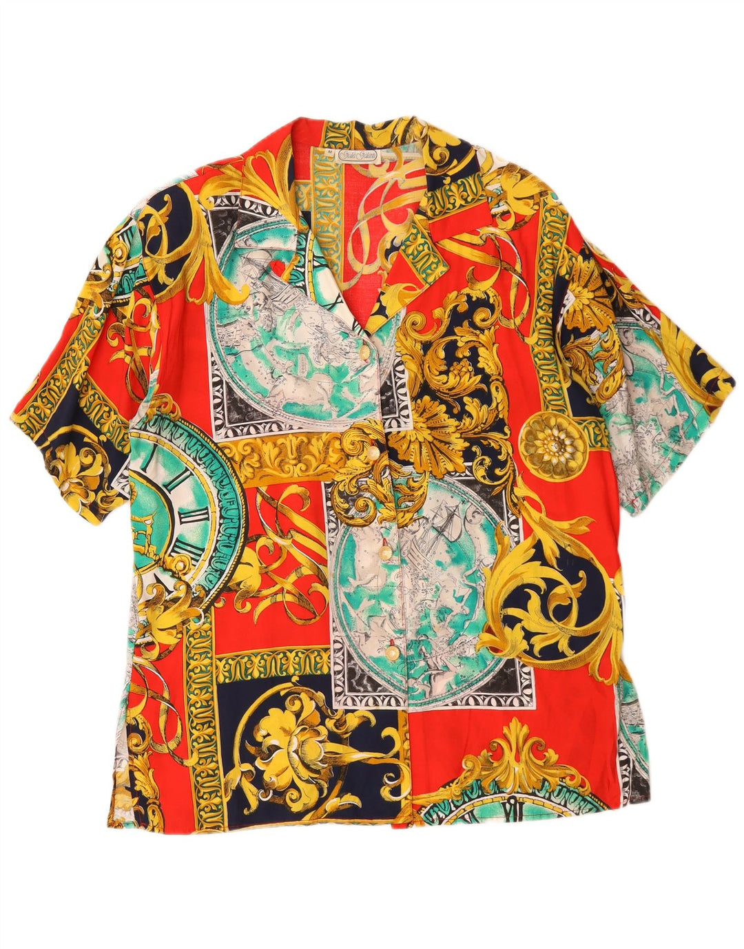 Giulia Galanti Womens Short Sleeve Shirt UK 14 Medium Multicoloured