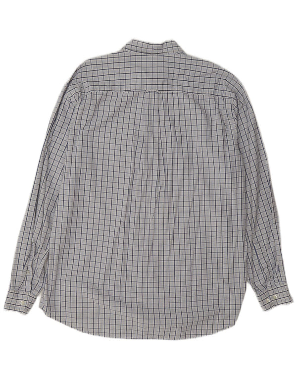Lacoste Mens Shirt Size 42 Large Blue Check