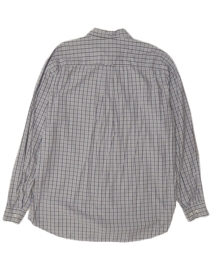 Lacoste Mens Shirt Size 42 Large Blue Check
