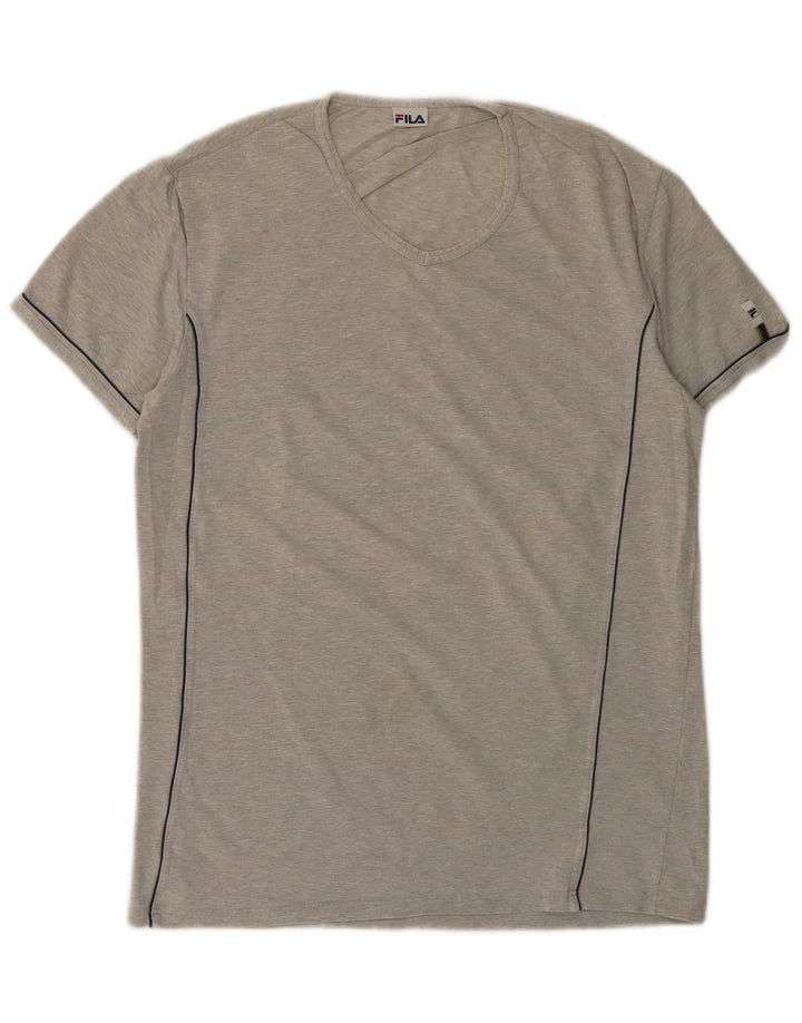 Fila Mens T-Shirt Top Small Grey Flecked