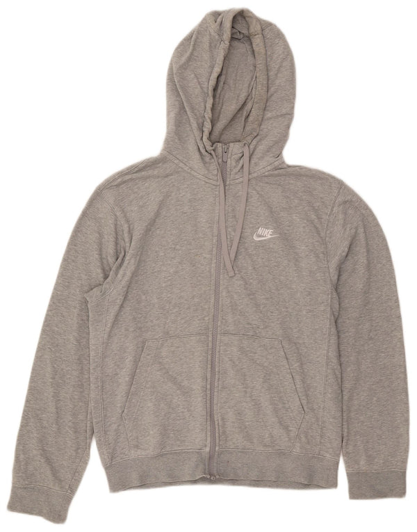 Nike Mens Loose Fit Zip Hoodie Sweater Small Grey Flecked Cotton