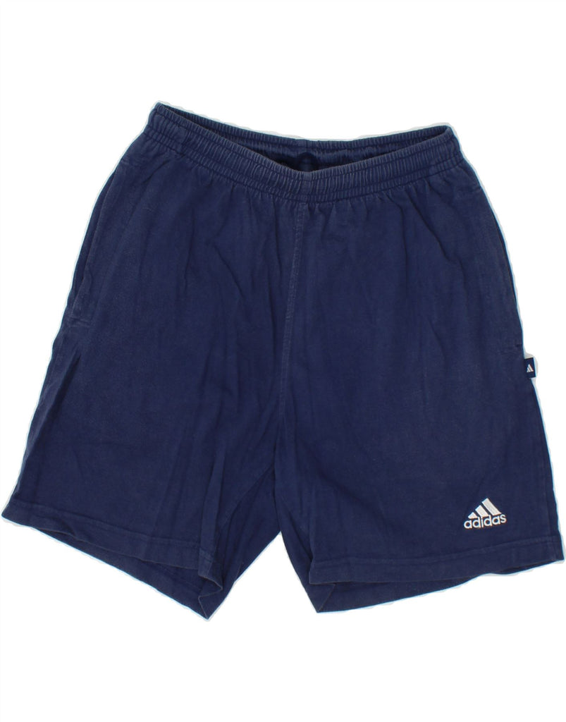 ADIDAS Mens Graphic Sport Shorts Medium Navy Blue Cotton Vintage Adidas and Second-Hand Adidas from Messina Hembry 