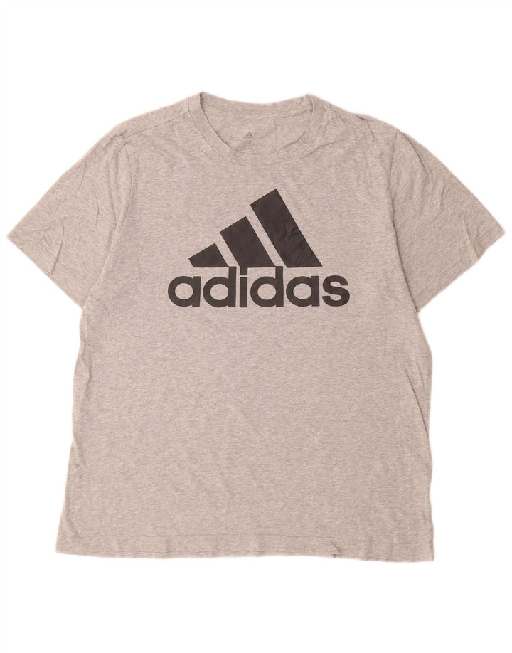 Adidas Mens Graphic T-Shirt Top Medium Grey