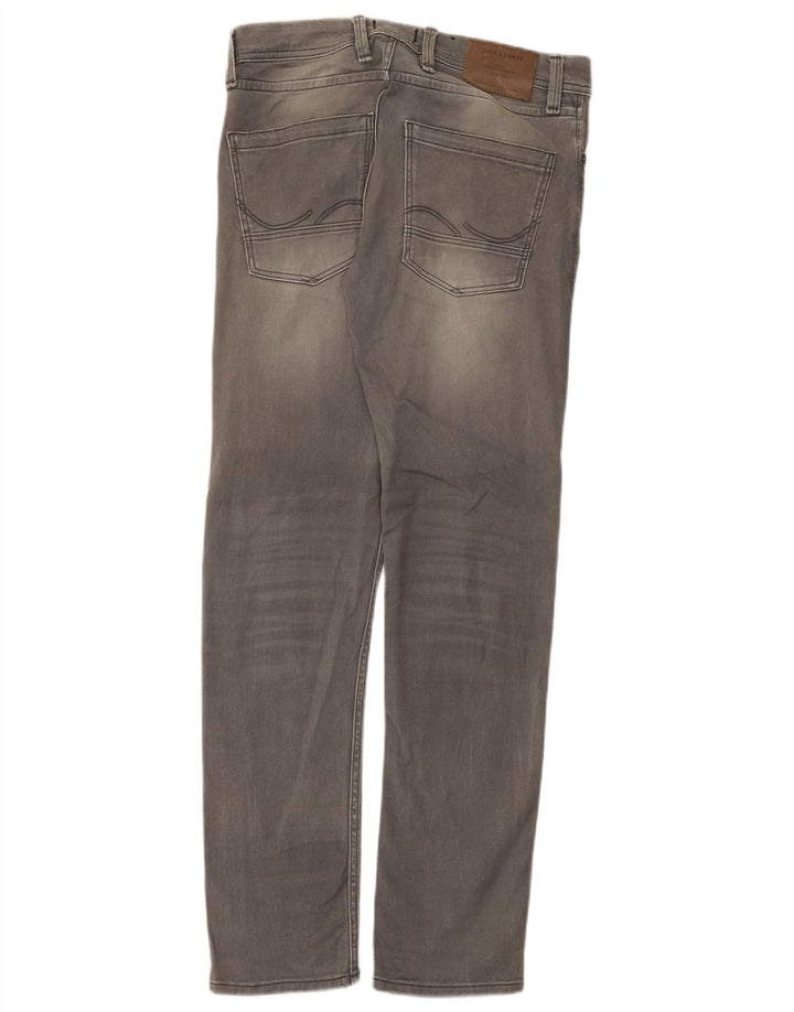 Jack & Jones Mens Slim Jeans W29 L32 Grey Cotton