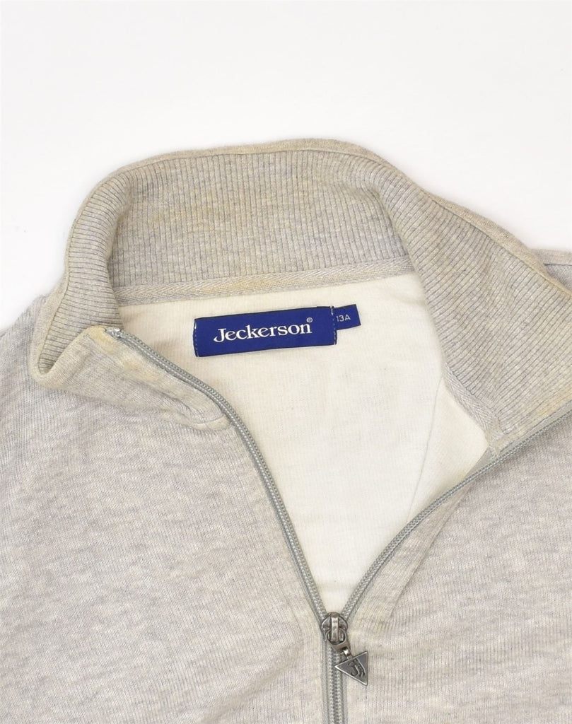 JECKERSON Boys Tracksuit Top Jacket 12-13 Years Grey Cotton | Vintage Jeckerson | Thrift | Second-Hand Jeckerson | Used Clothing | Messina Hembry 