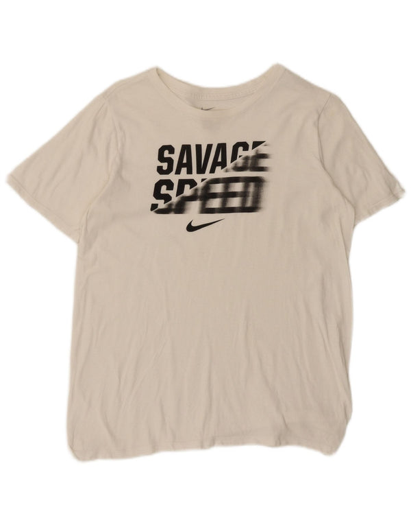 Nike Boys Athletic Cut Graphic T-Shirt Top 13-14 Years XL White