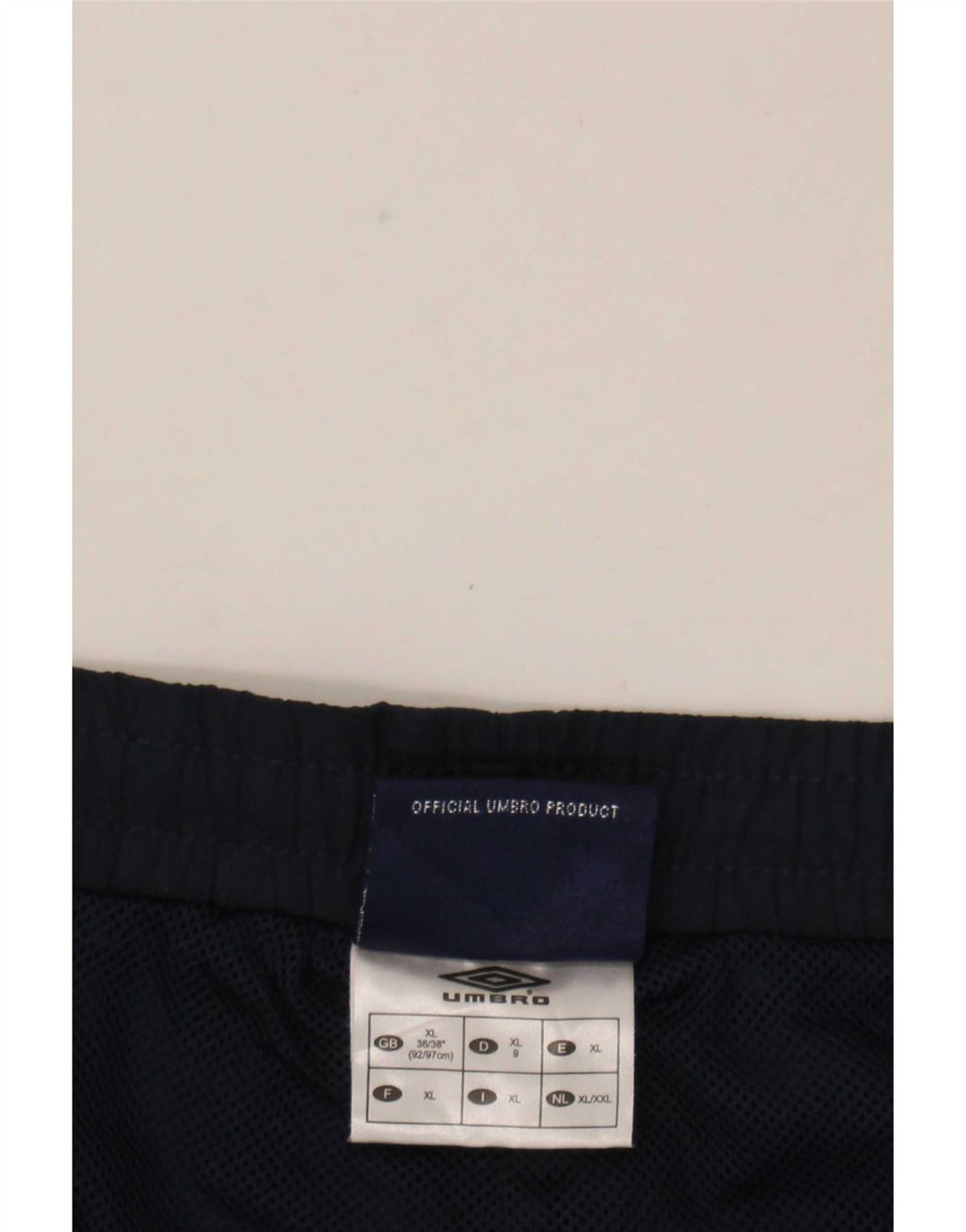 Umbro Mens Graphic Bermuda Sport Shorts XL Navy Blue Polyester