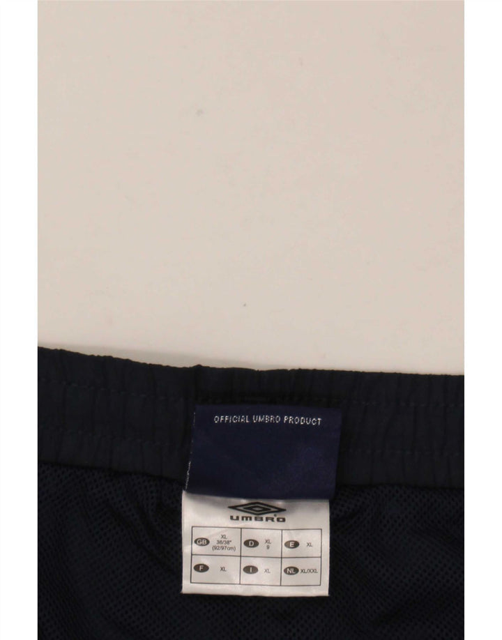 Umbro Mens Graphic Bermuda Sport Shorts XL Navy Blue Polyester