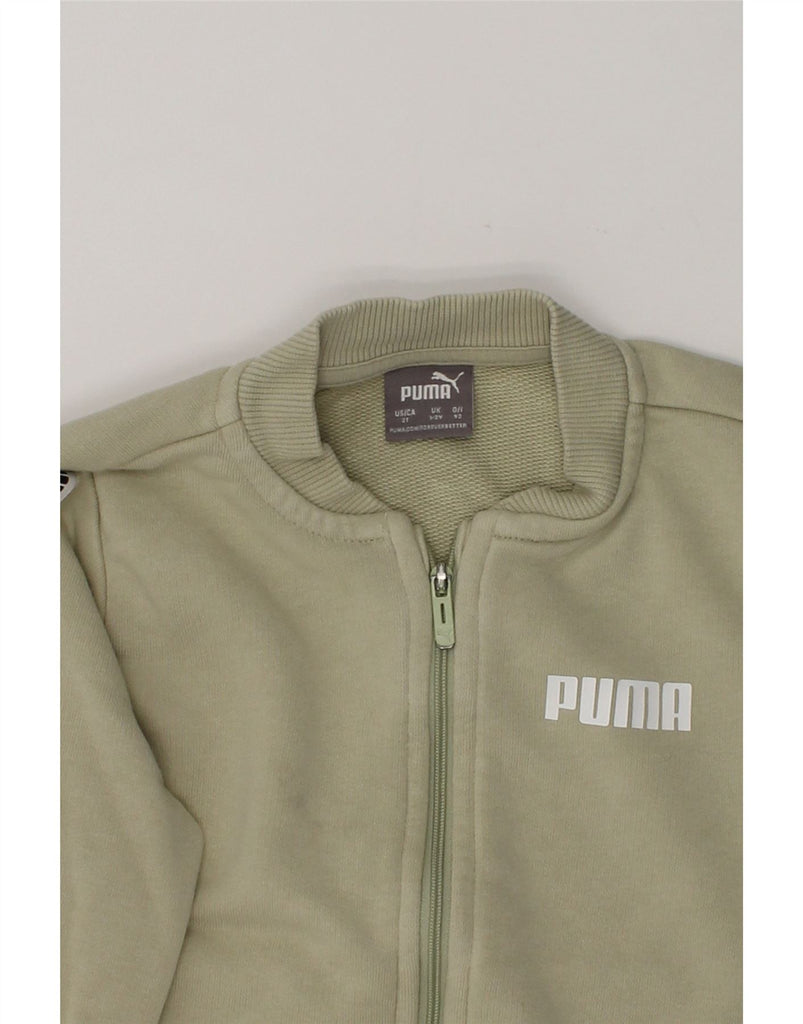 PUMA Baby Boys Graphic Tracksuit Top Jacket 18-24 Months Green | Vintage Puma | Thrift | Second-Hand Puma | Used Clothing | Messina Hembry 