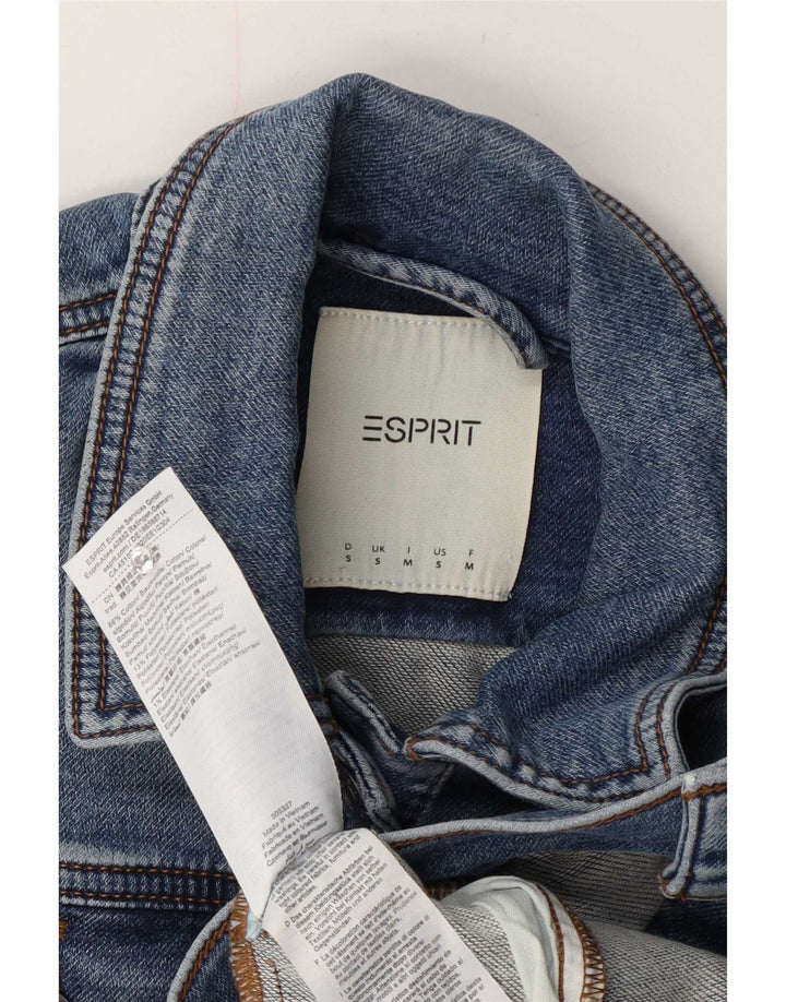 Esprit Womens Denim Jacket UK 10 Small Blue Cotton