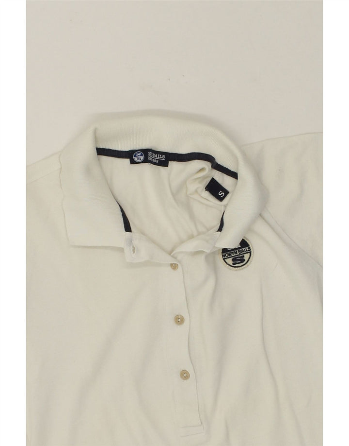 NORTH SAILS Womens Polo Shirt UK 10 Small White Cotton Vintage North Sails and Second-Hand North Sails from Messina Hembry 