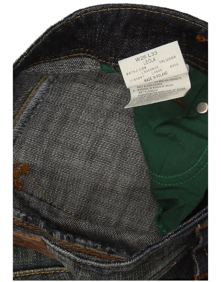 Lee Womens Leola Bootcut Jeans W26 L33 Navy Blue Cotton