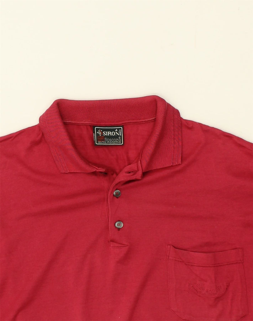 VINTAGE Mens Polo Shirt Small Red Cotton | Vintage Vintage | Thrift | Second-Hand Vintage | Used Clothing | Messina Hembry 