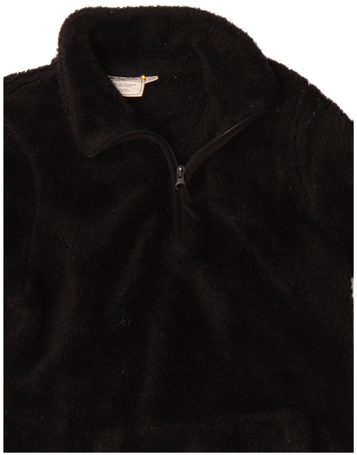 Mountain Warehouse Womens Zip Neck Fleece Jumper UK 12 Medium Black