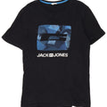 Jack & Jones Mens Graphic T-Shirt Top Large Black Cotton