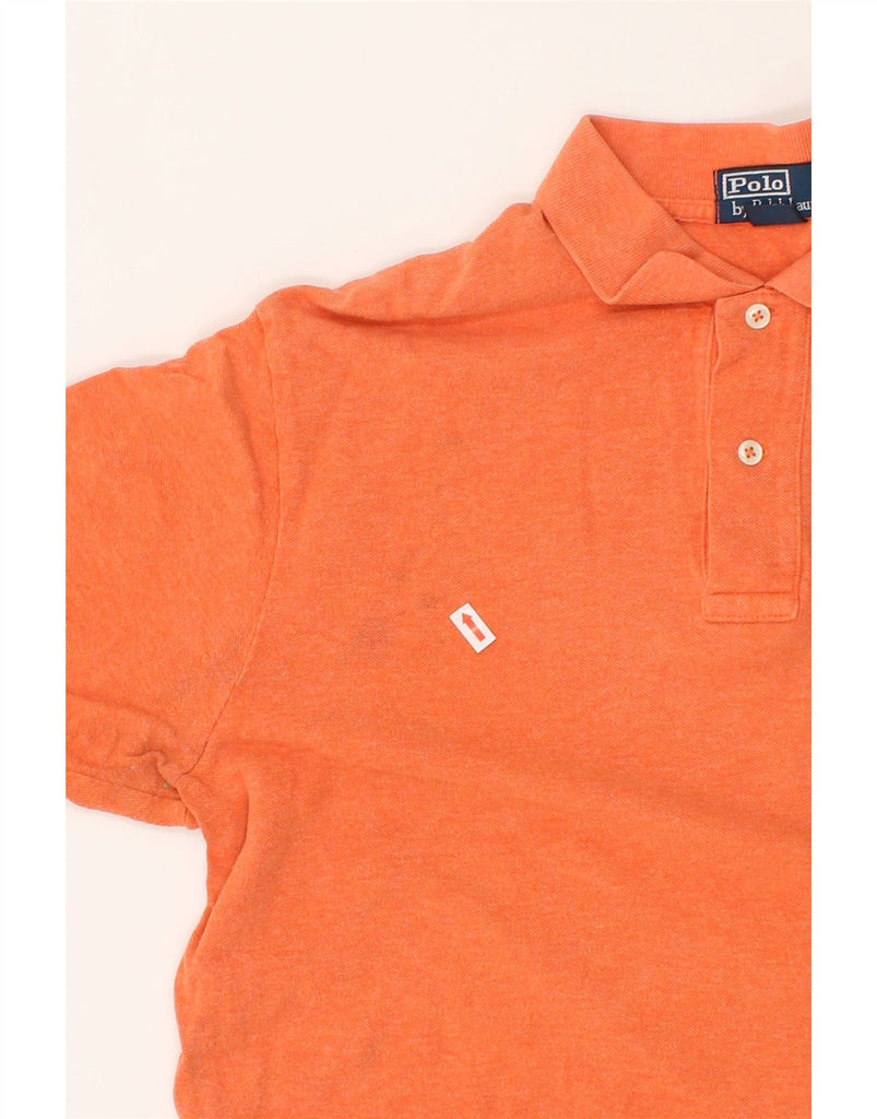 POLO RALPH LAUREN Mens Polo Shirt Medium Orange Cotton | Vintage Polo Ralph Lauren | Thrift | Second-Hand Polo Ralph Lauren | Used Clothing | Messina Hembry 