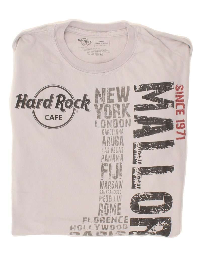HARD ROCK CAFE Mens Graphic T-Shirt Top XL Grey Cotton | Vintage Hard Rock Cafe | Thrift | Second-Hand Hard Rock Cafe | Used Clothing | Messina Hembry 