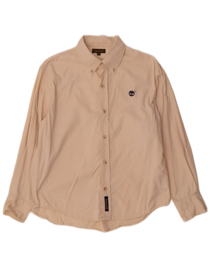 Timberland Boys Shirt 11-12 Years Beige Cotton