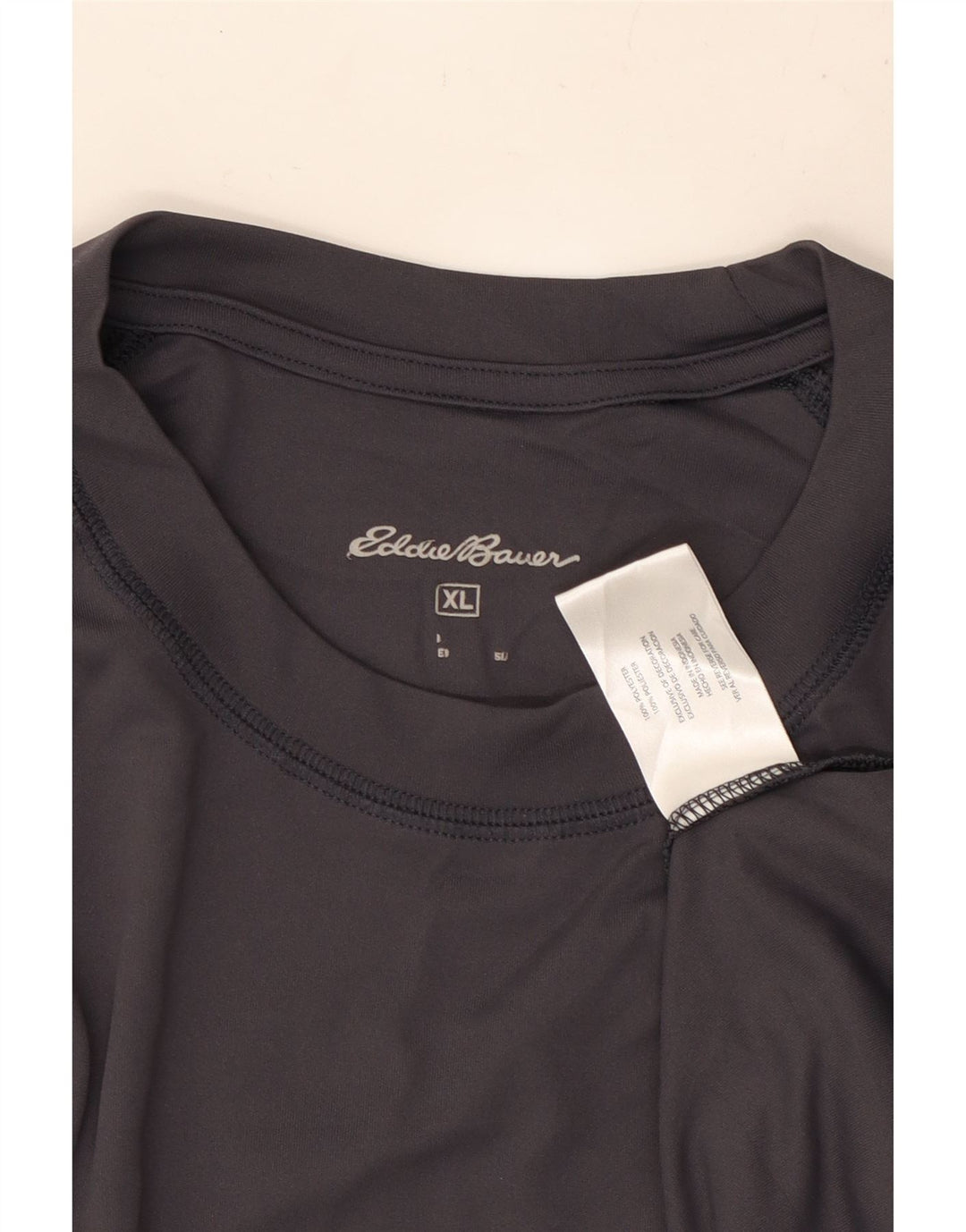 EDDIE BAUER Mens Graphic Top Long Sleeve XL Grey Polyester
