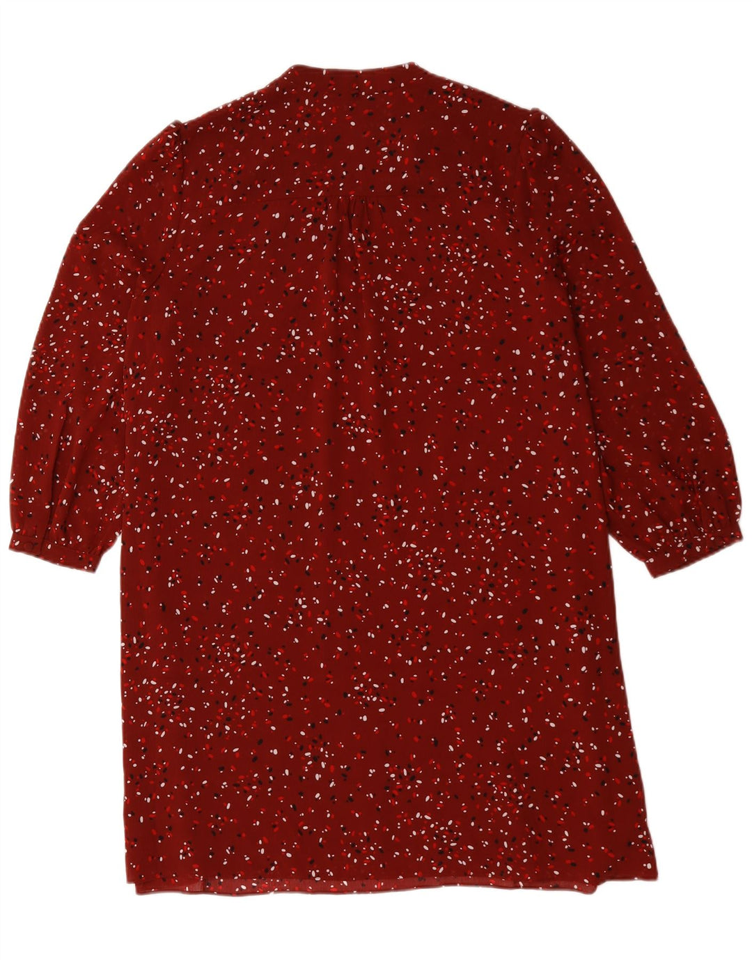 Hobbs Womens Long Sleeve Shift Dress UK 14 Large Red Floral Polyester