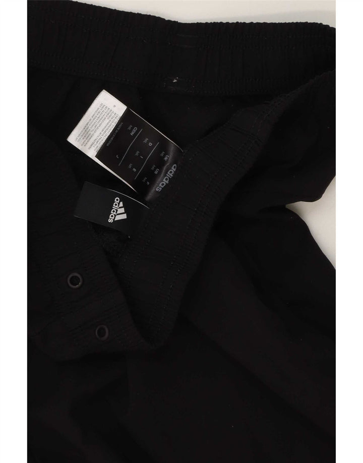 Adidas Mens Tracksuit Trousers Medium Black Polyester