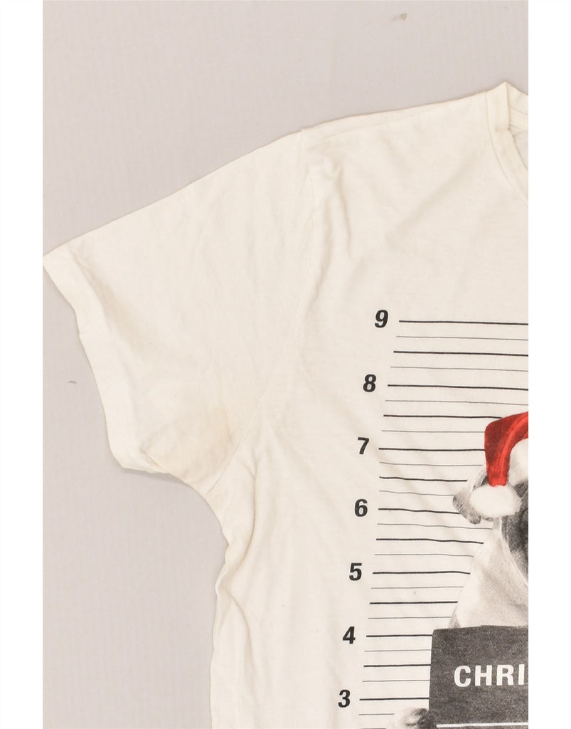 JACK & JONES Mens Graphic T-Shirt Top Medium White Cotton | Vintage Jack & Jones | Thrift | Second-Hand Jack & Jones | Used Clothing | Messina Hembry 