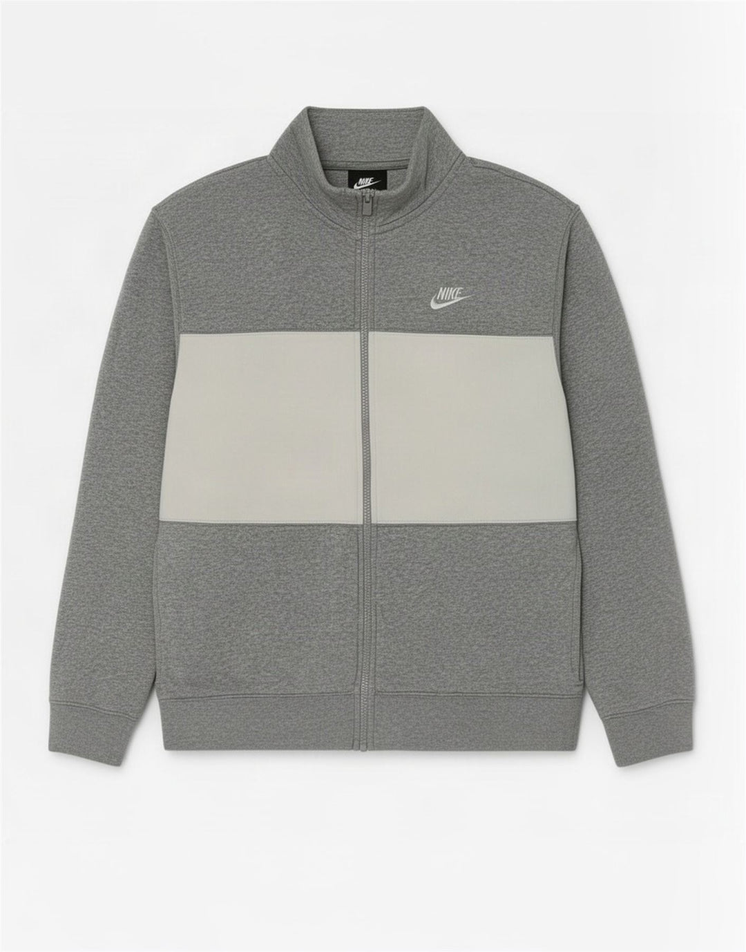 Nike Mens Tracksuit Top Jacket Medium Grey Colourblock Cotton