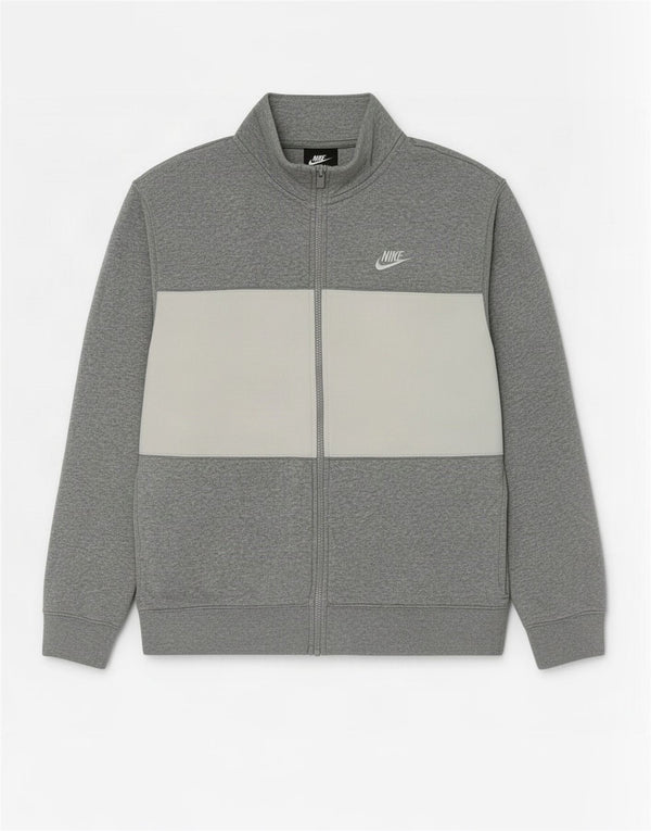 Nike Mens Tracksuit Top Jacket Medium Grey Colourblock Cotton