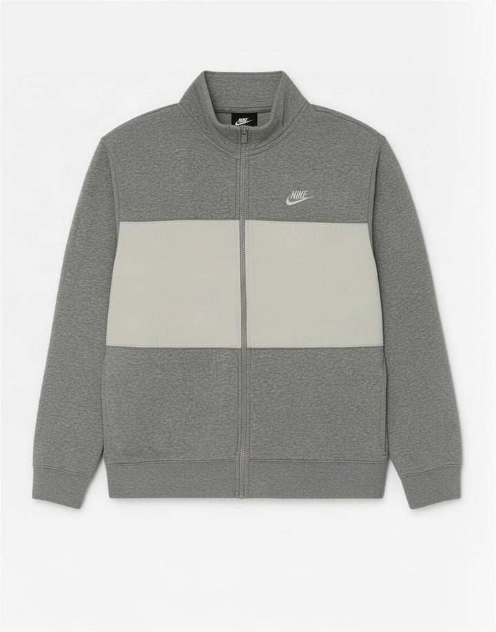 Nike Mens Tracksuit Top Jacket Medium Grey Colourblock Cotton